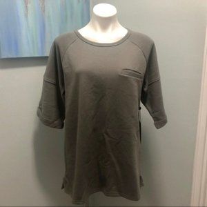 Rise Gray Oversized Boyfriend Top